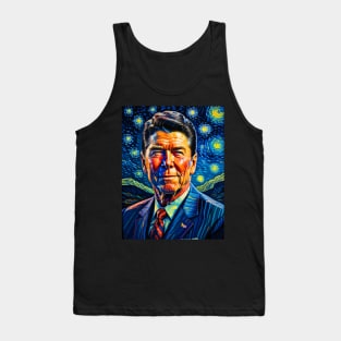 Ronald Reagan in starry night Tank Top